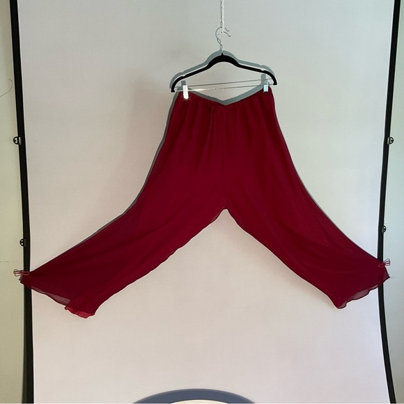 Niteline Burgundy Silk Large 3 Piece Evening Wear Gold Bugle Beaded Jacket - Picture 6 of 16